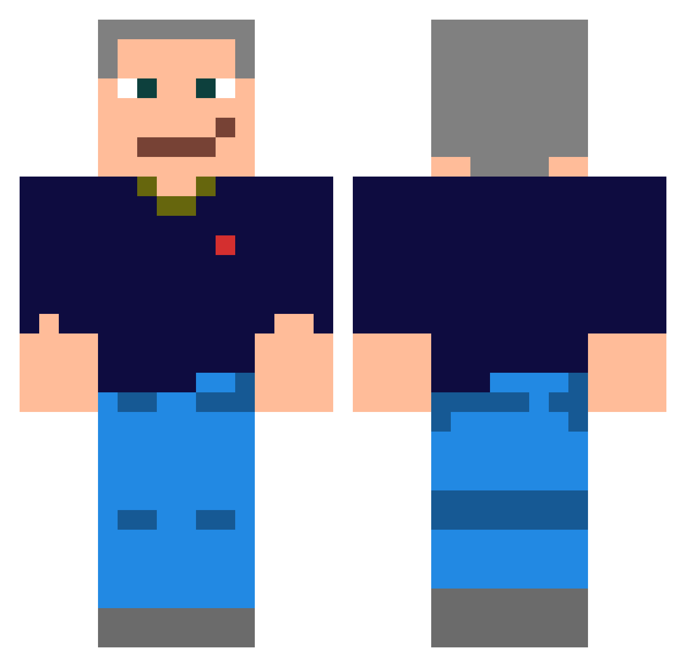 IgorProGracz Minecraft skin, front and back view