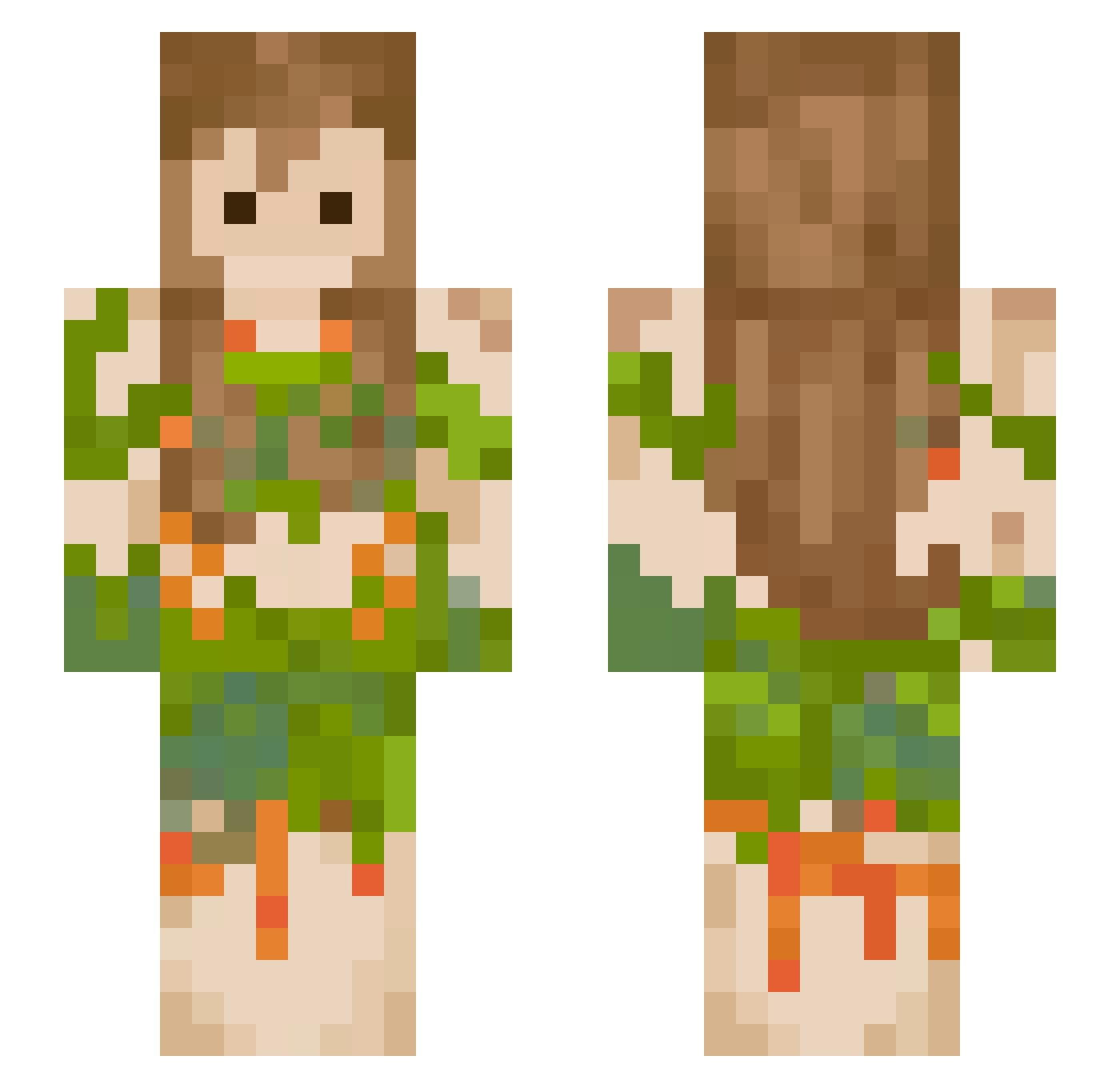 ThaRealSid Minecraft skin, front and back view