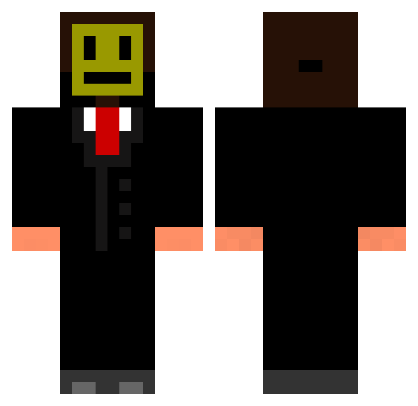 Turion Minecraft skin, front and back view