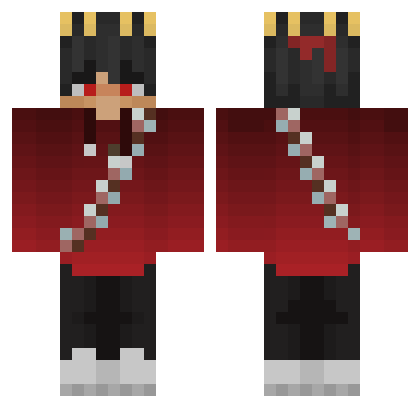 GoldSquash45348 Minecraft skin, front and back view