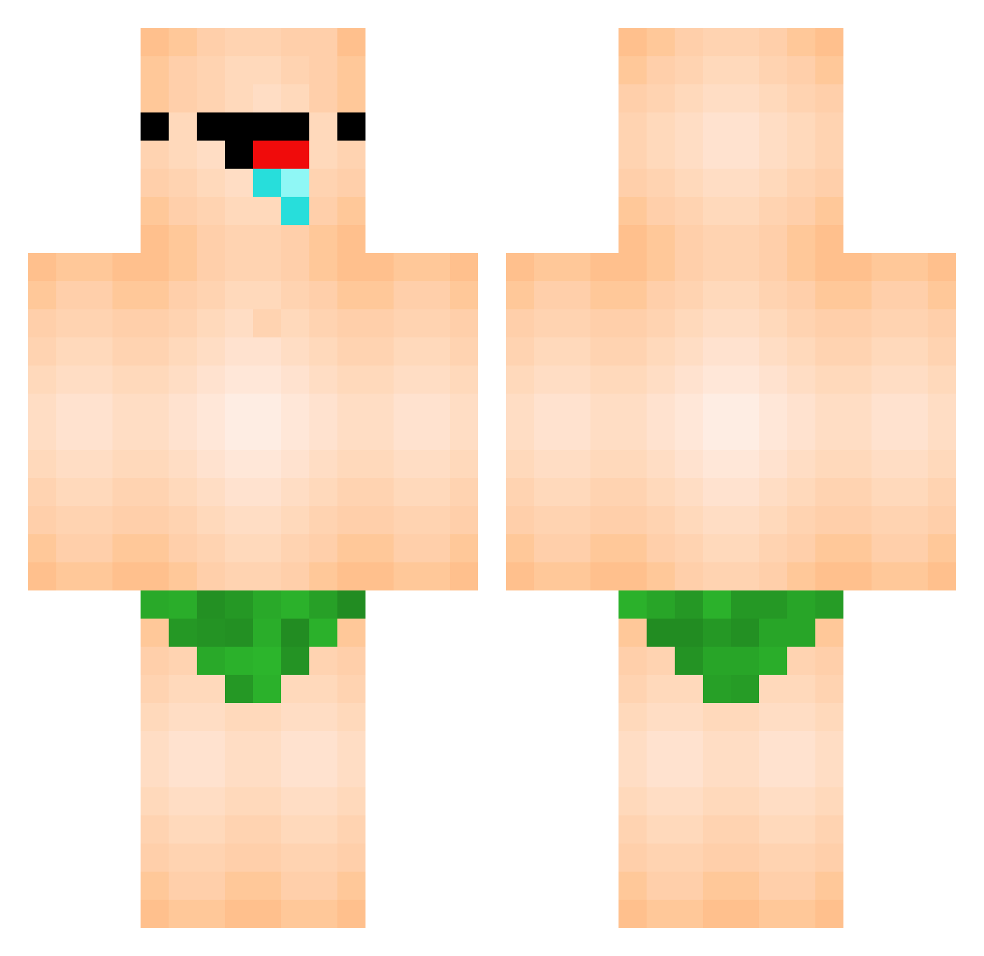 Yilly Minecraft skin, front and back view