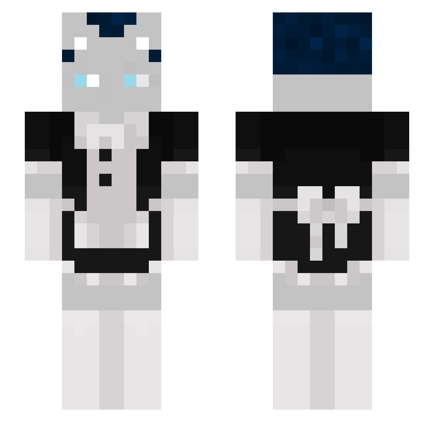xShxgekzx Minecraft skin, front and back view
