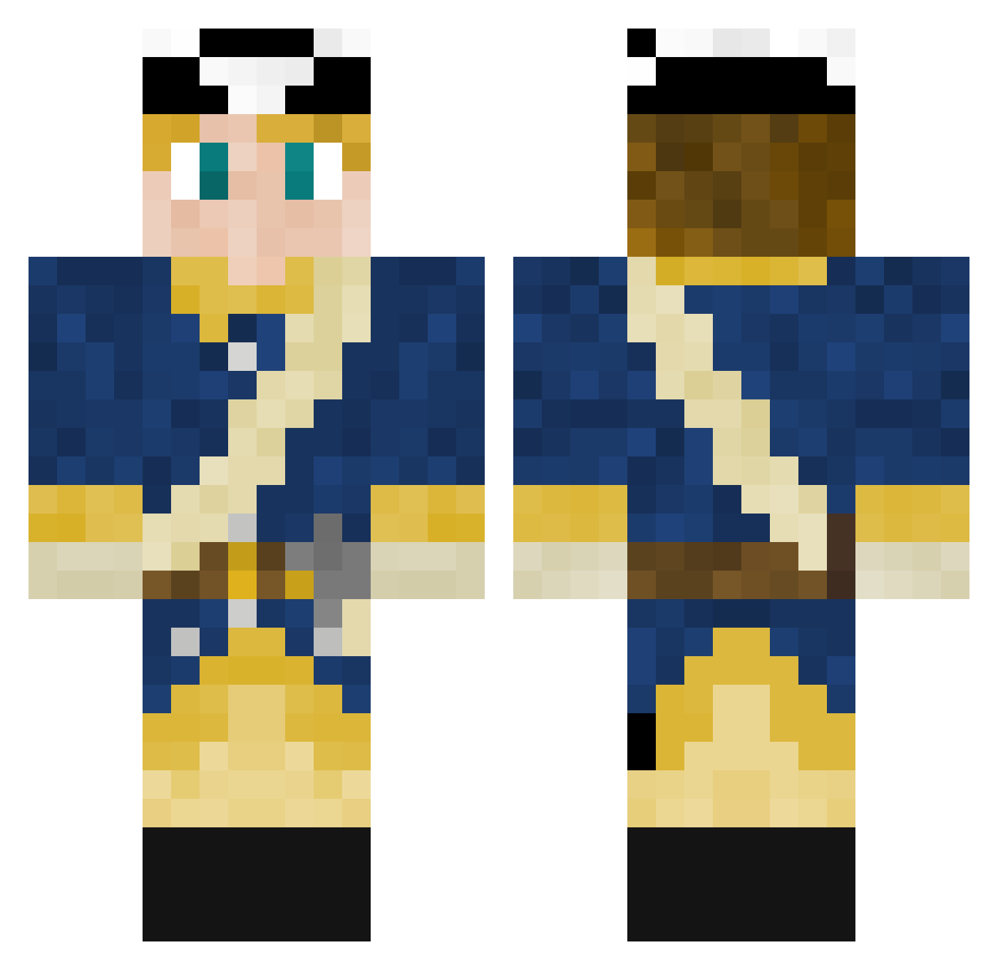 Themonkey167 Minecraft skin, front and back view