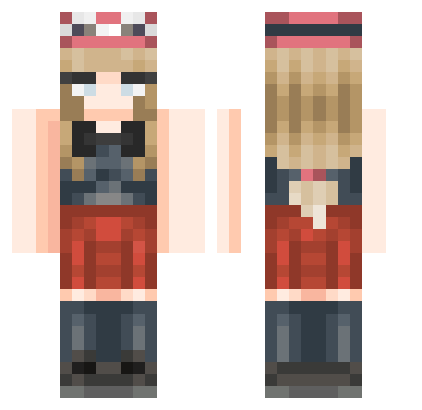 uvydi_8915 Minecraft skin, front and back view