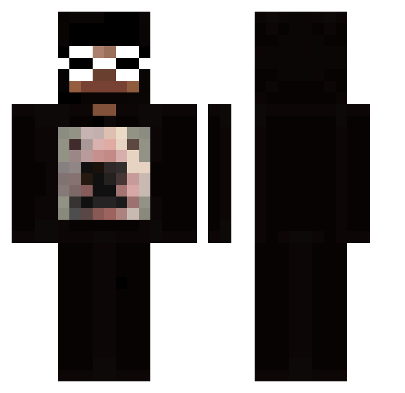 zNorskii Minecraft skin, front and back view