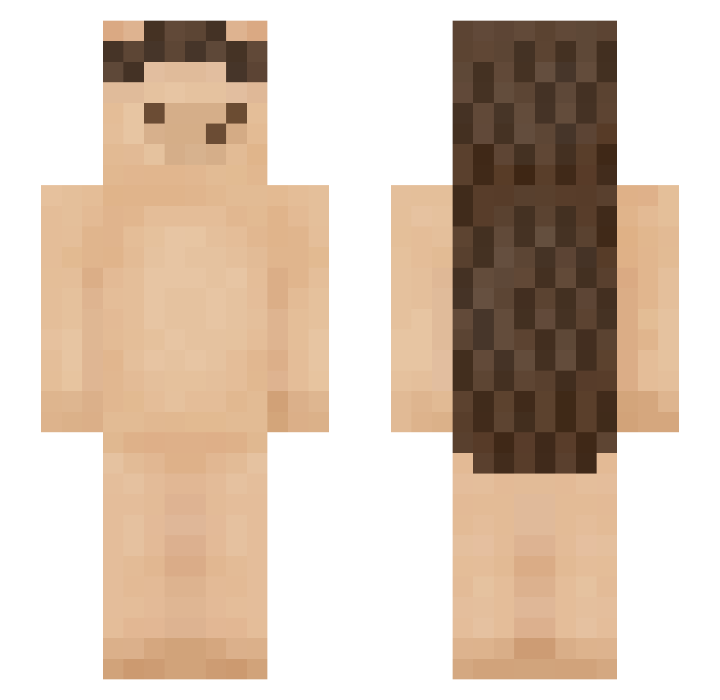 Flamberga Minecraft skin, front and back view