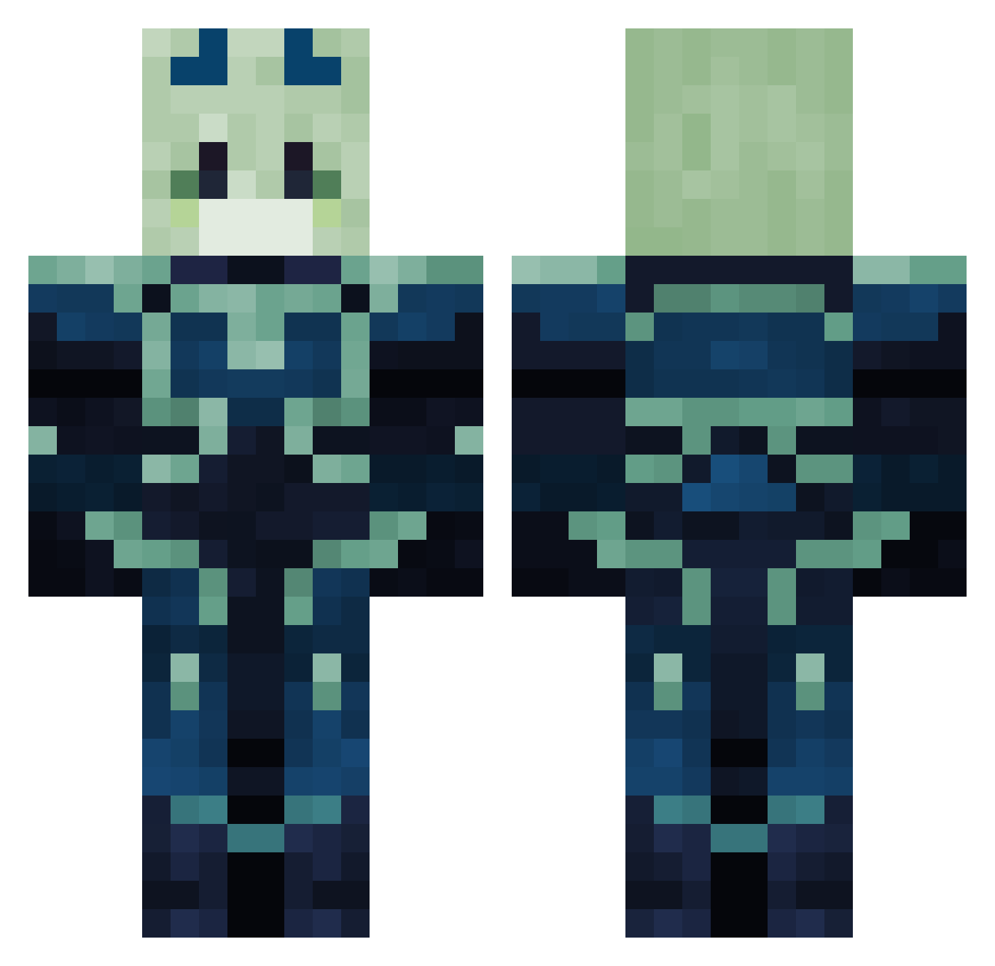 draculat0rr Minecraft skin, front and back view
