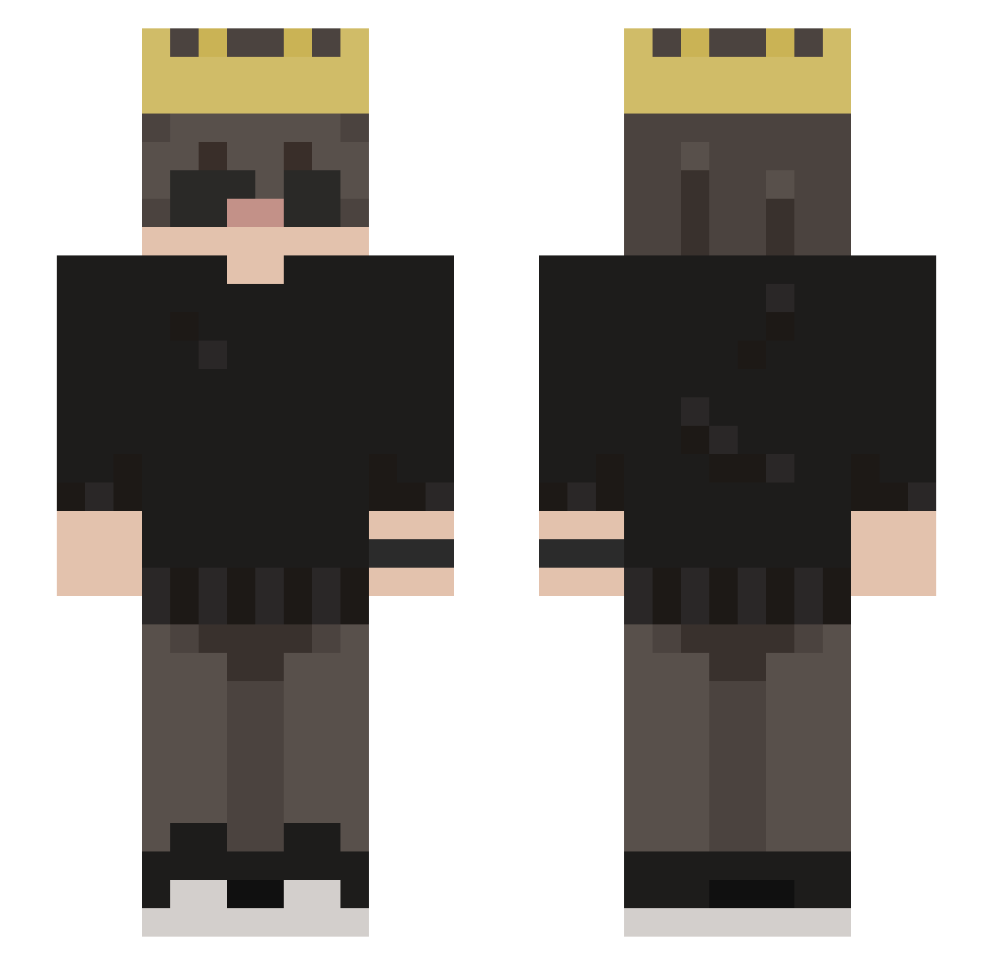 pqann Minecraft skin, front and back view