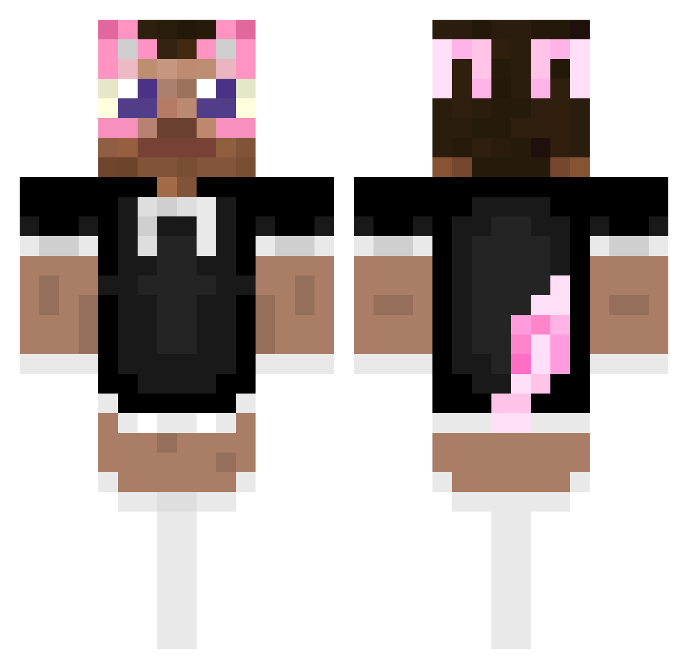 Tussa92 Minecraft skin, front and back view