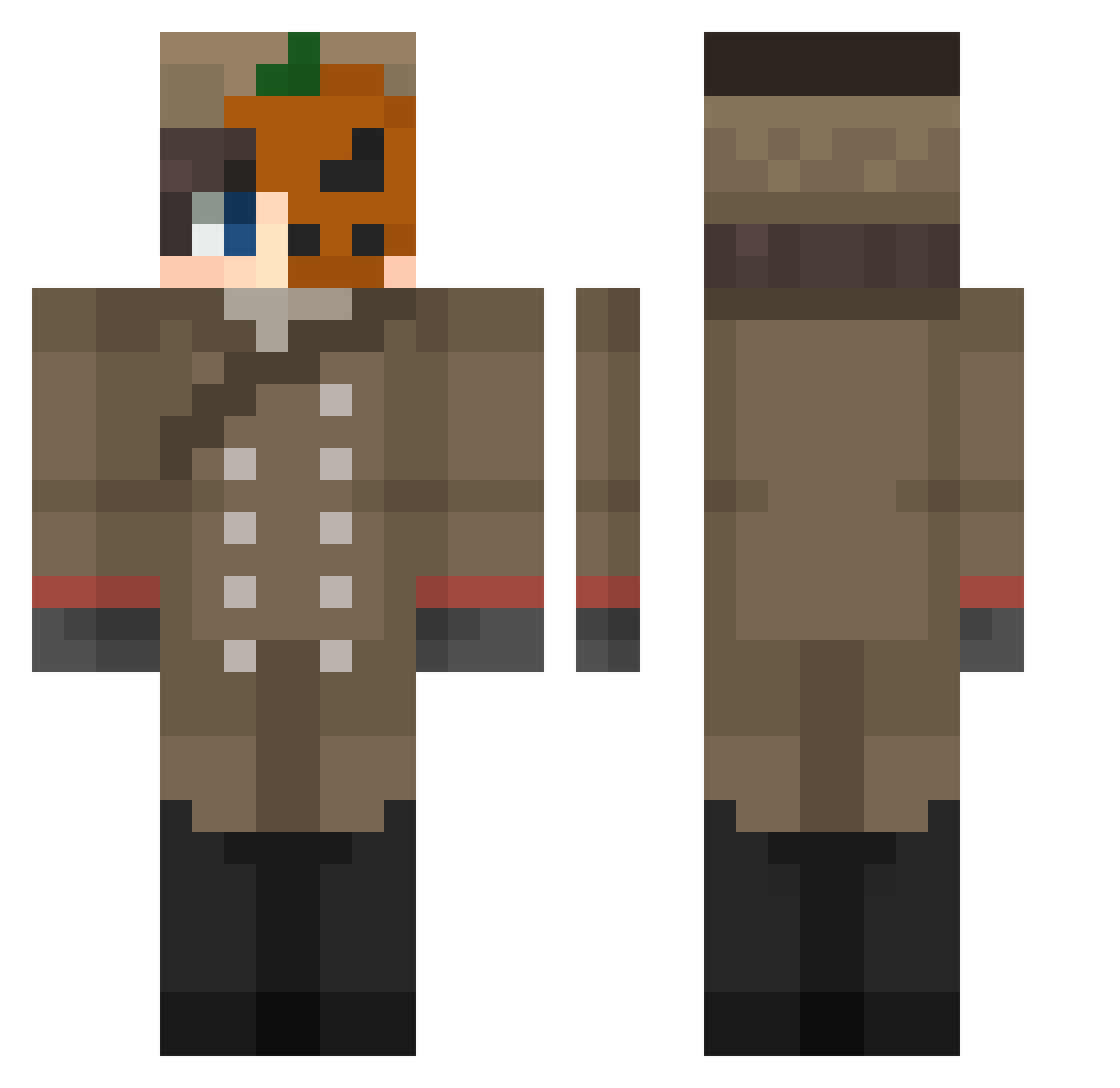 3a4eM_MHe_HiKa Minecraft skin, front and back view