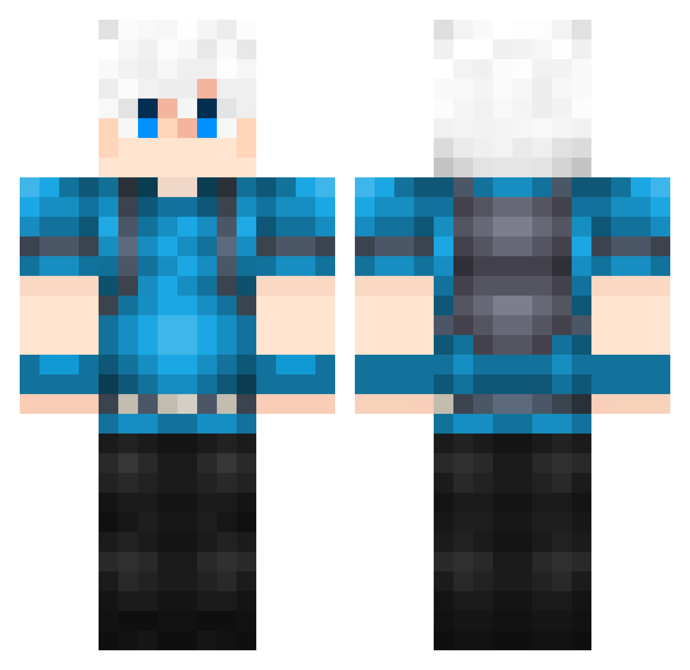 msxSAGAZ Minecraft skin, front and back view