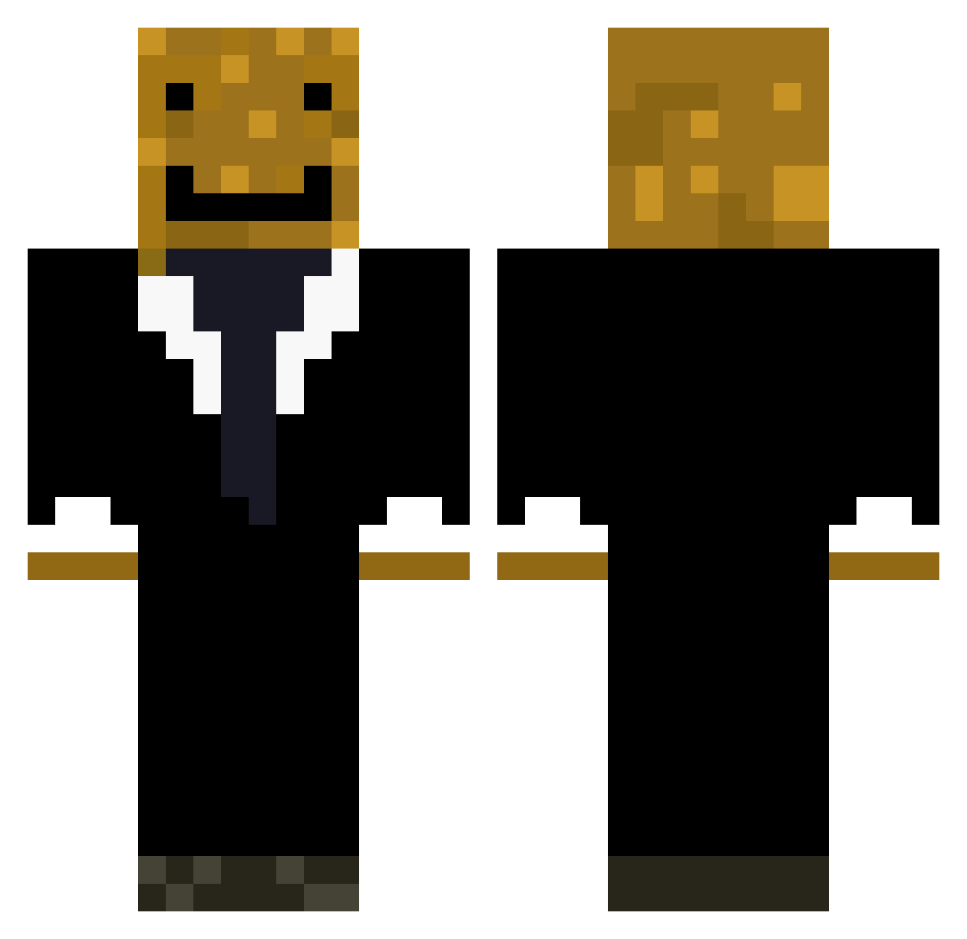 MaximPotato19 Minecraft skin, front and back view