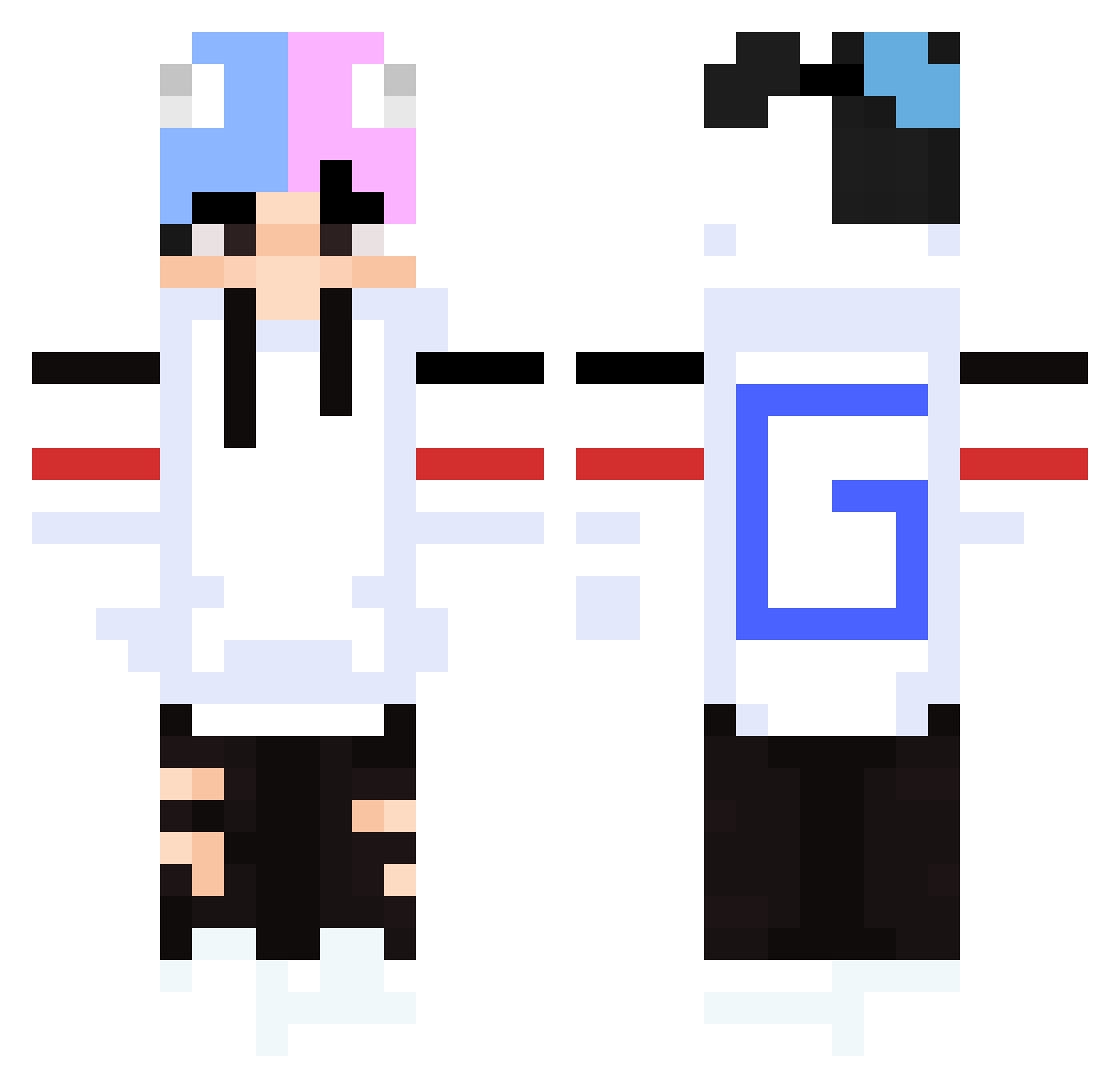 SYntEx_TW Minecraft skin, front and back view