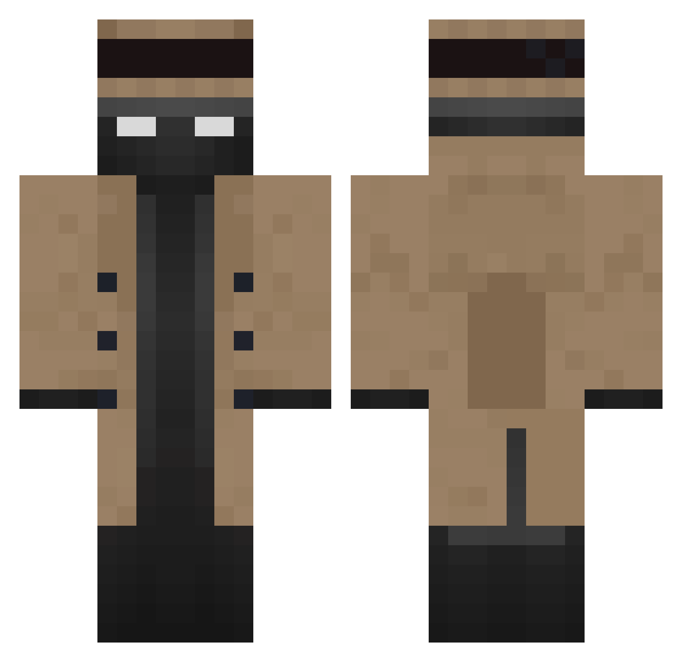 LovizonRond Minecraft skin, front and back view