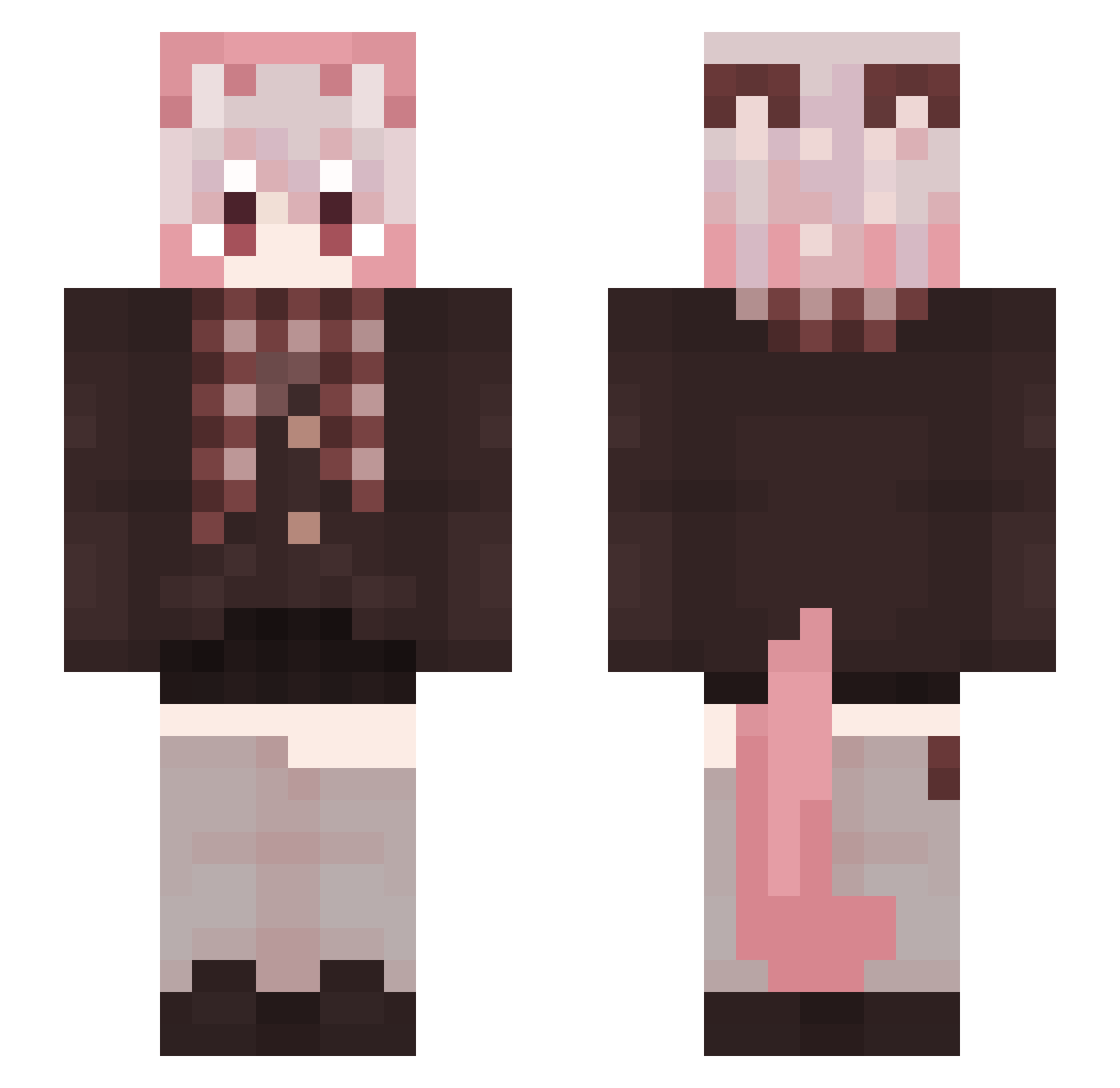 SignorasLover Minecraft skin, front and back view