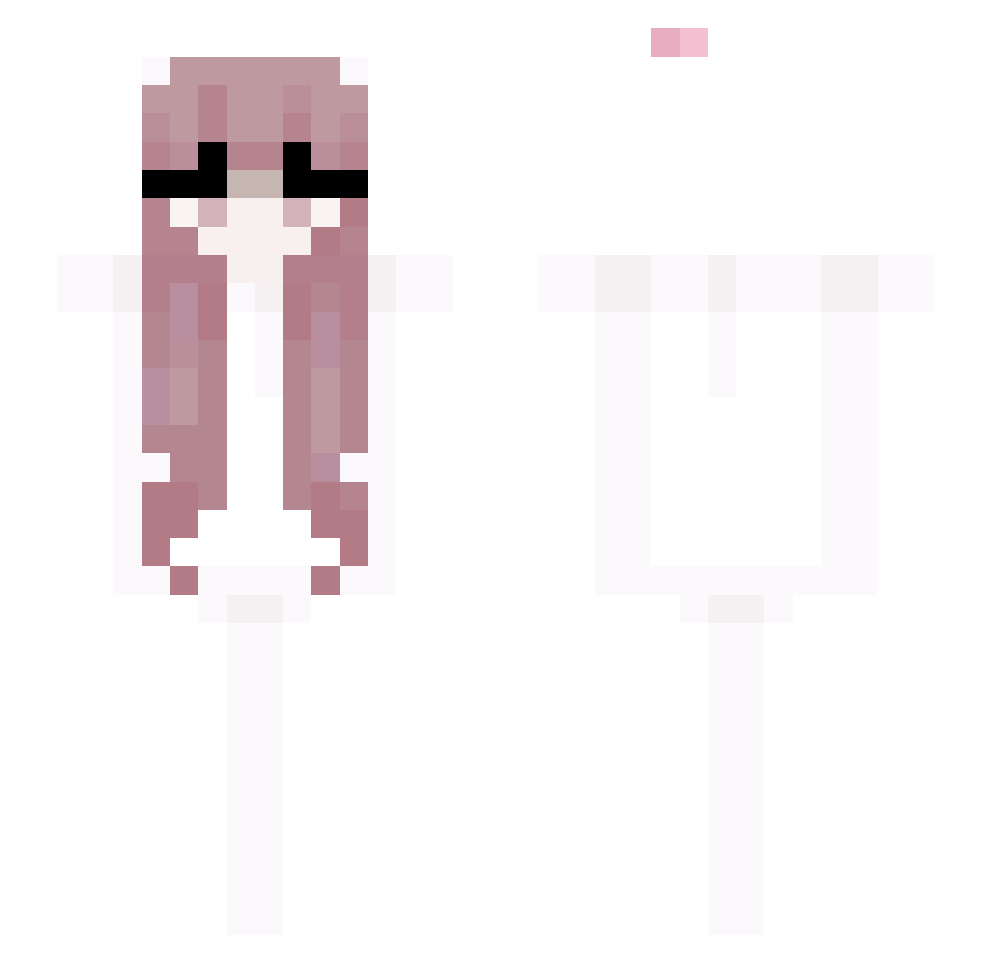 Releasable Minecraft skin, front and back view