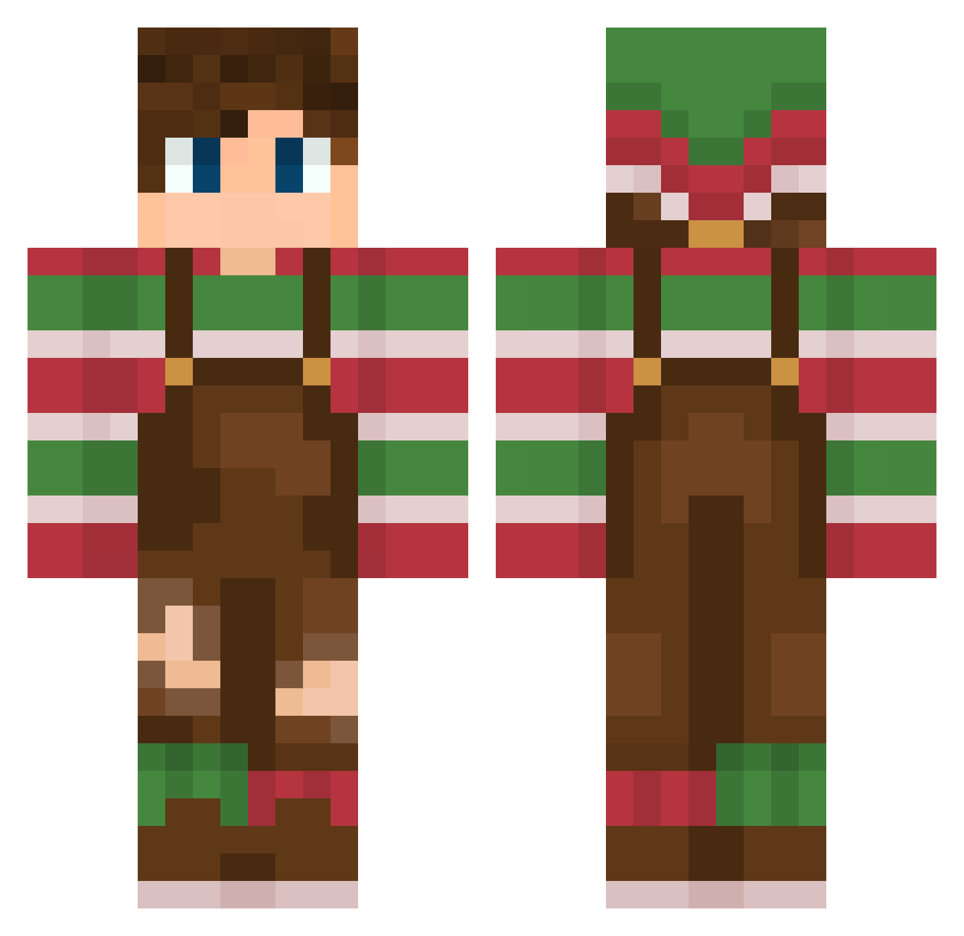 Luk4101 Minecraft skin, front and back view