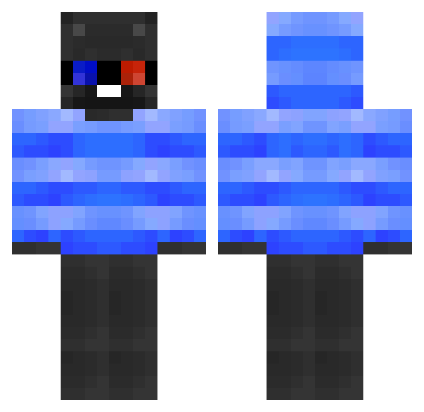 MarkoDLP Minecraft skin, front and back view