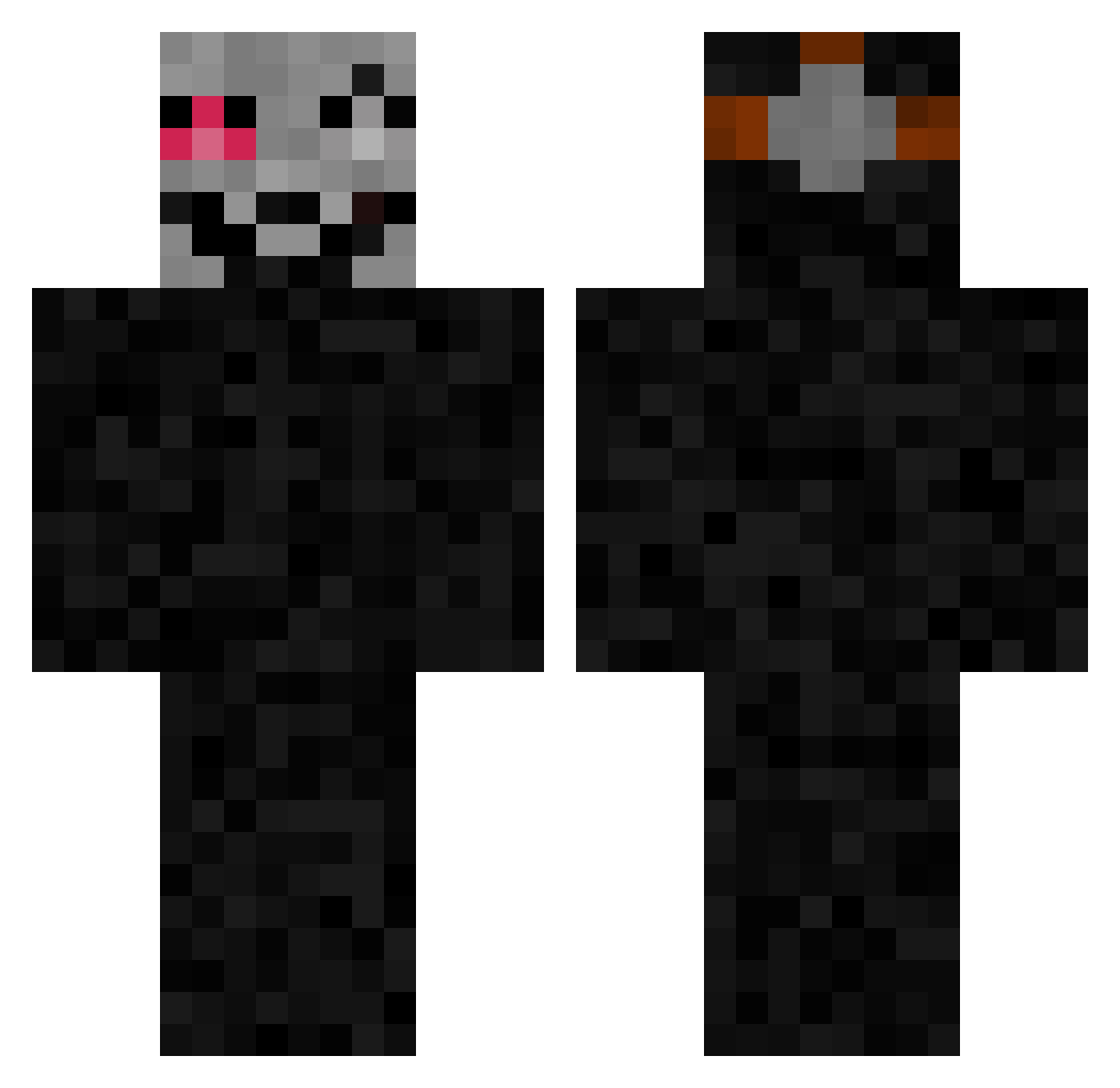 ViaLactea Minecraft skin, front and back view