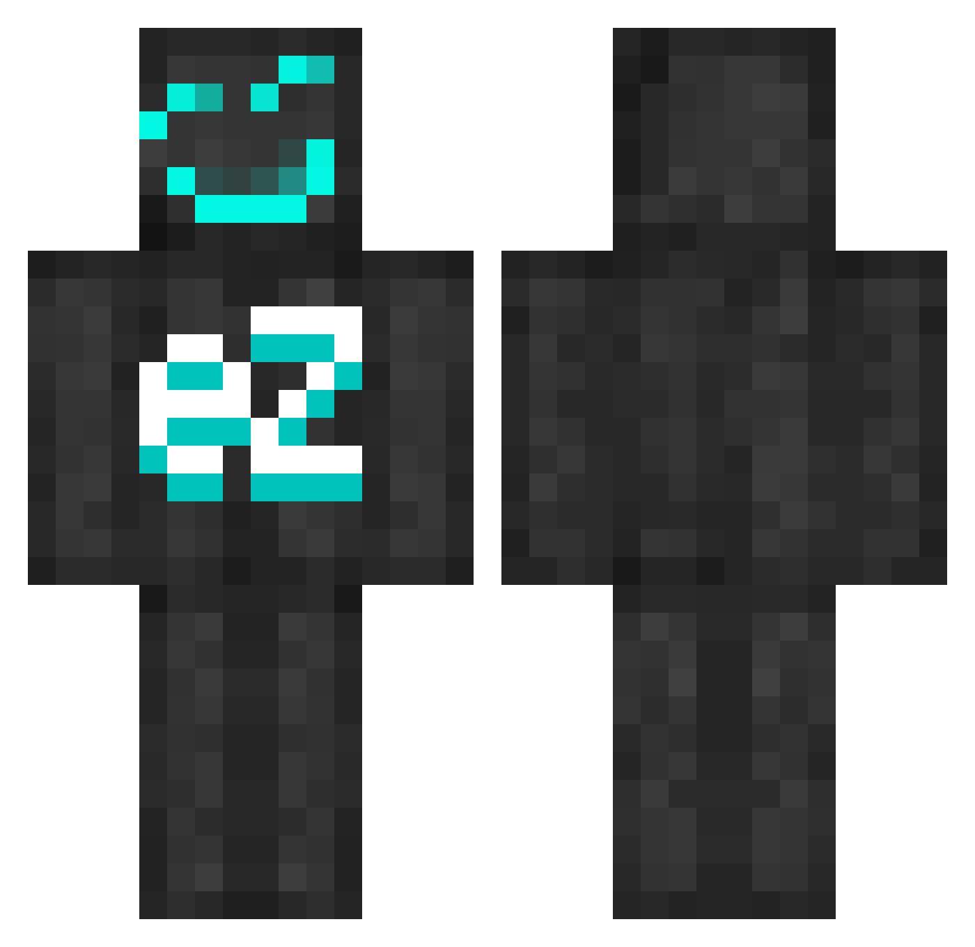 Darcie Minecraft skin, front and back view