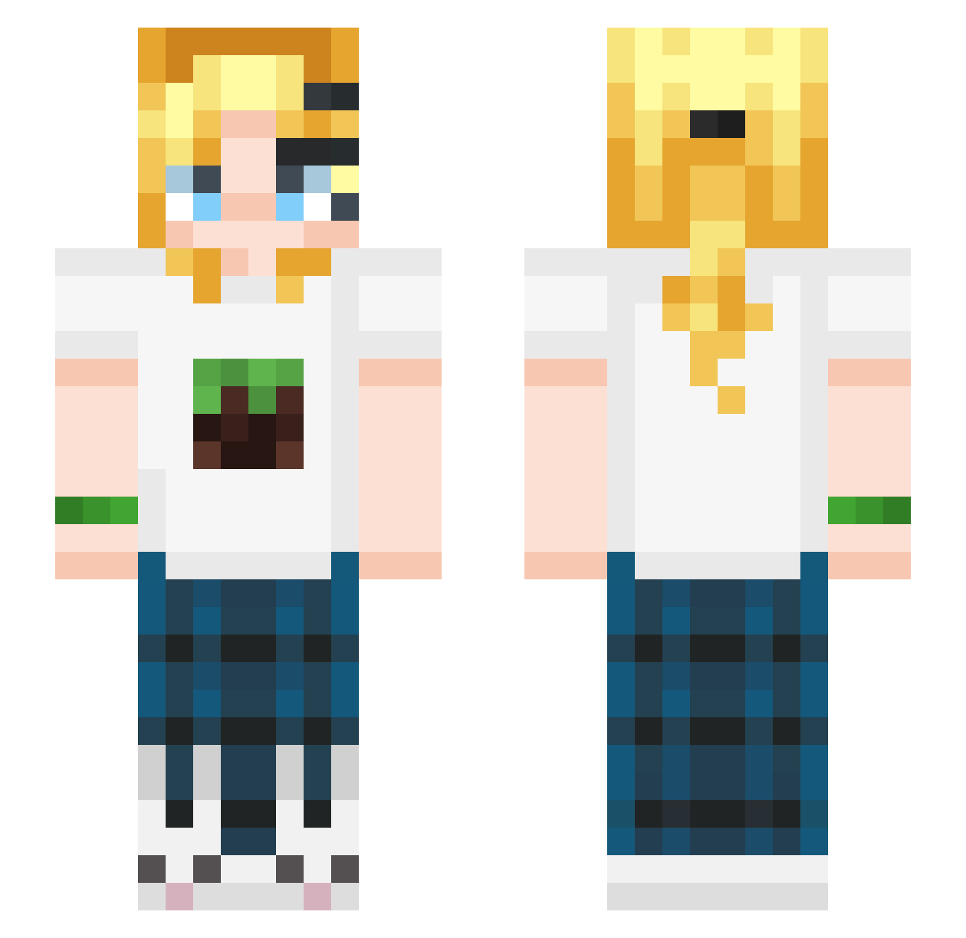 TheEnderSword Minecraft skin, front and back view