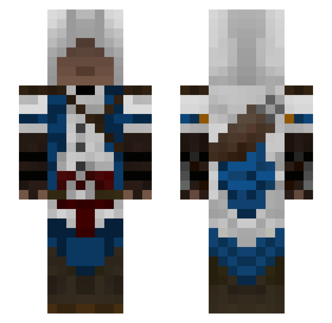 cladycool Minecraft skin, front and back view