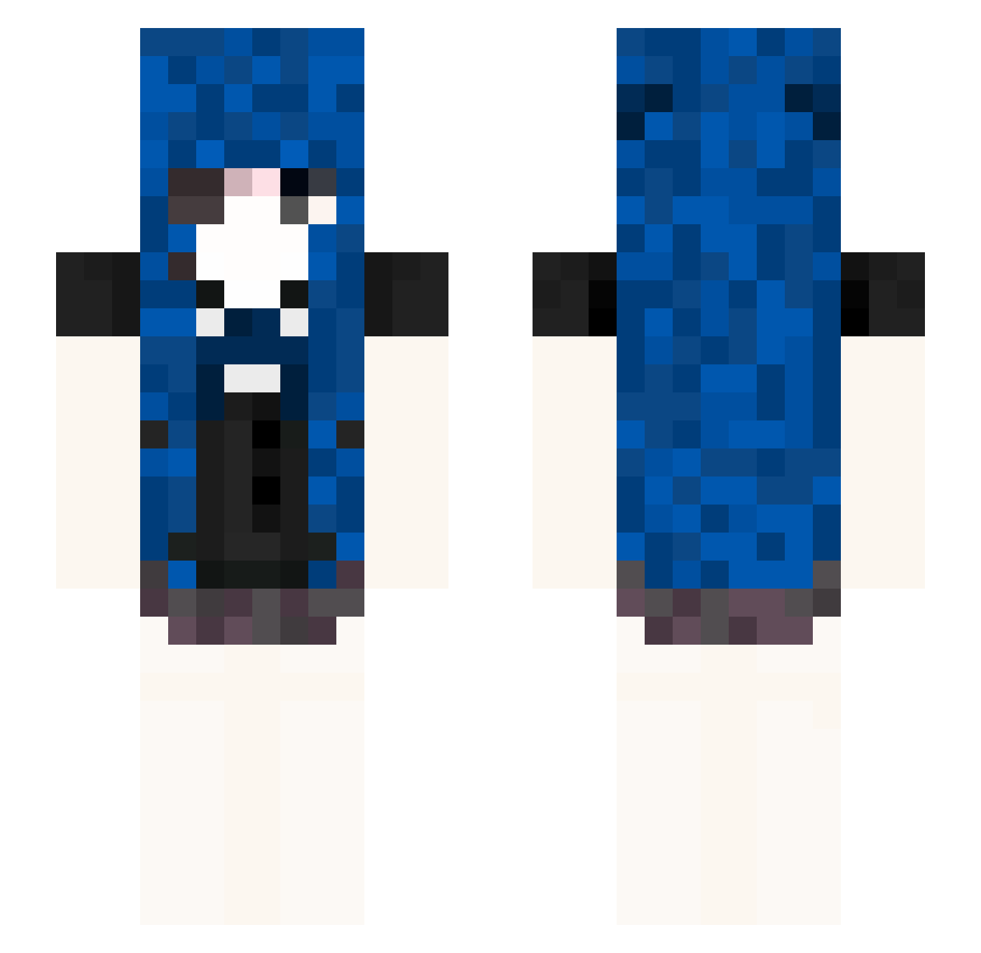 Yoghvrt_ Minecraft skin, front and back view