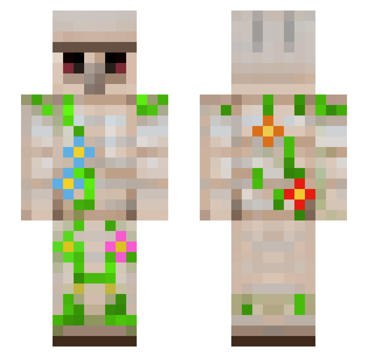 Its_Mayzi Minecraft skin, front and back view