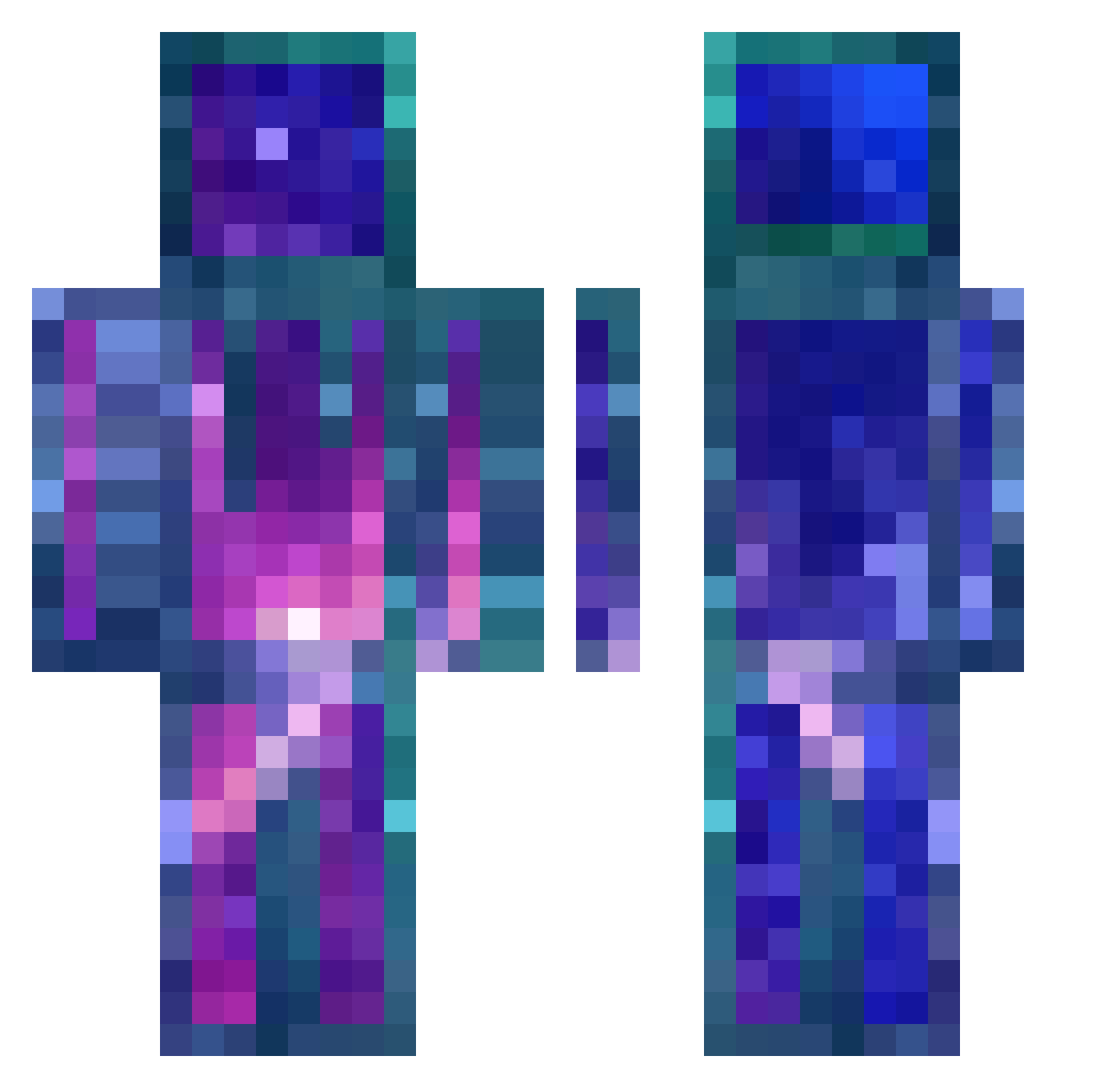 delusion141 Minecraft skin, front and back view