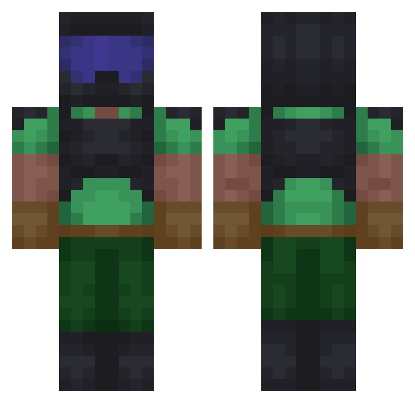 BeCZkA_EZZ Minecraft skin, front and back view