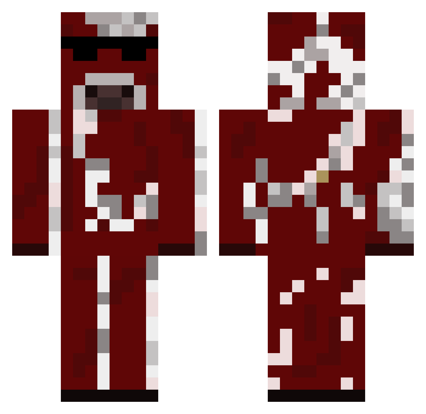 normal_mushroom Minecraft skin, front and back view