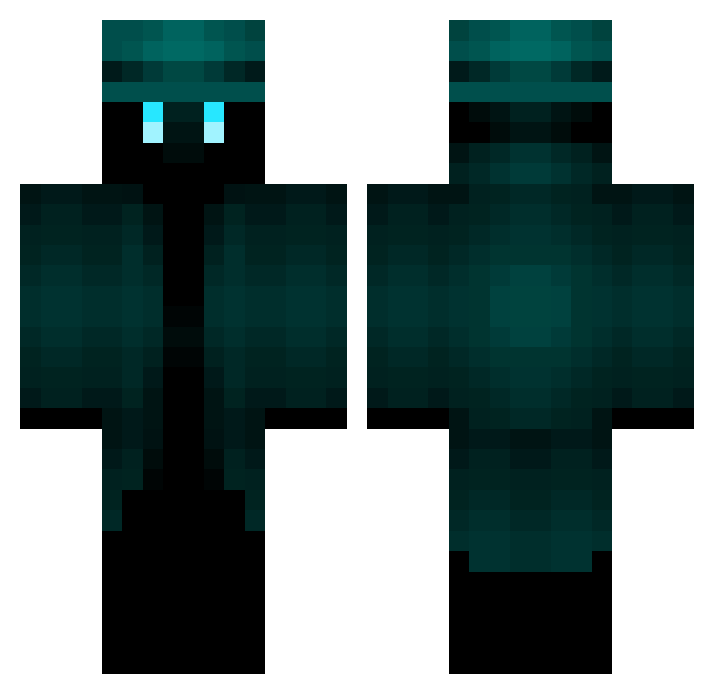 Proprietor Minecraft skin, front and back view