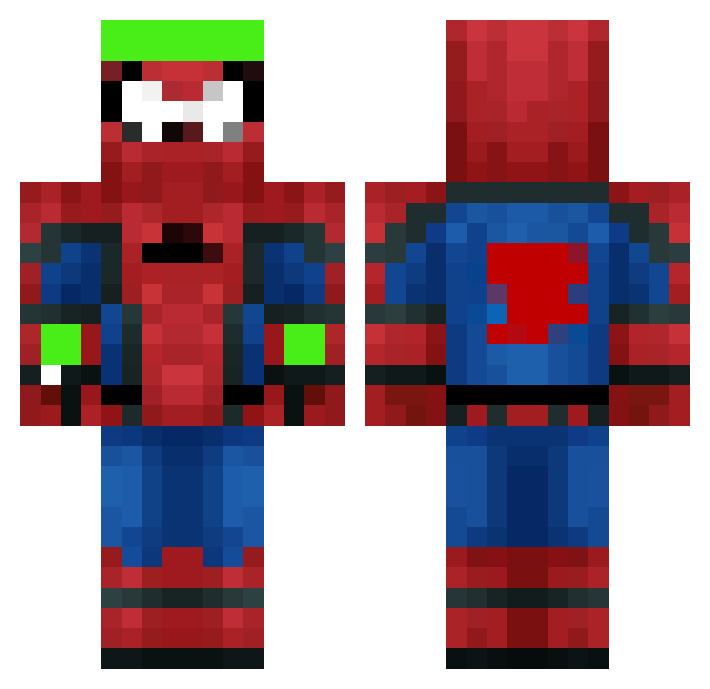Traxy99 Minecraft skin, front and back view