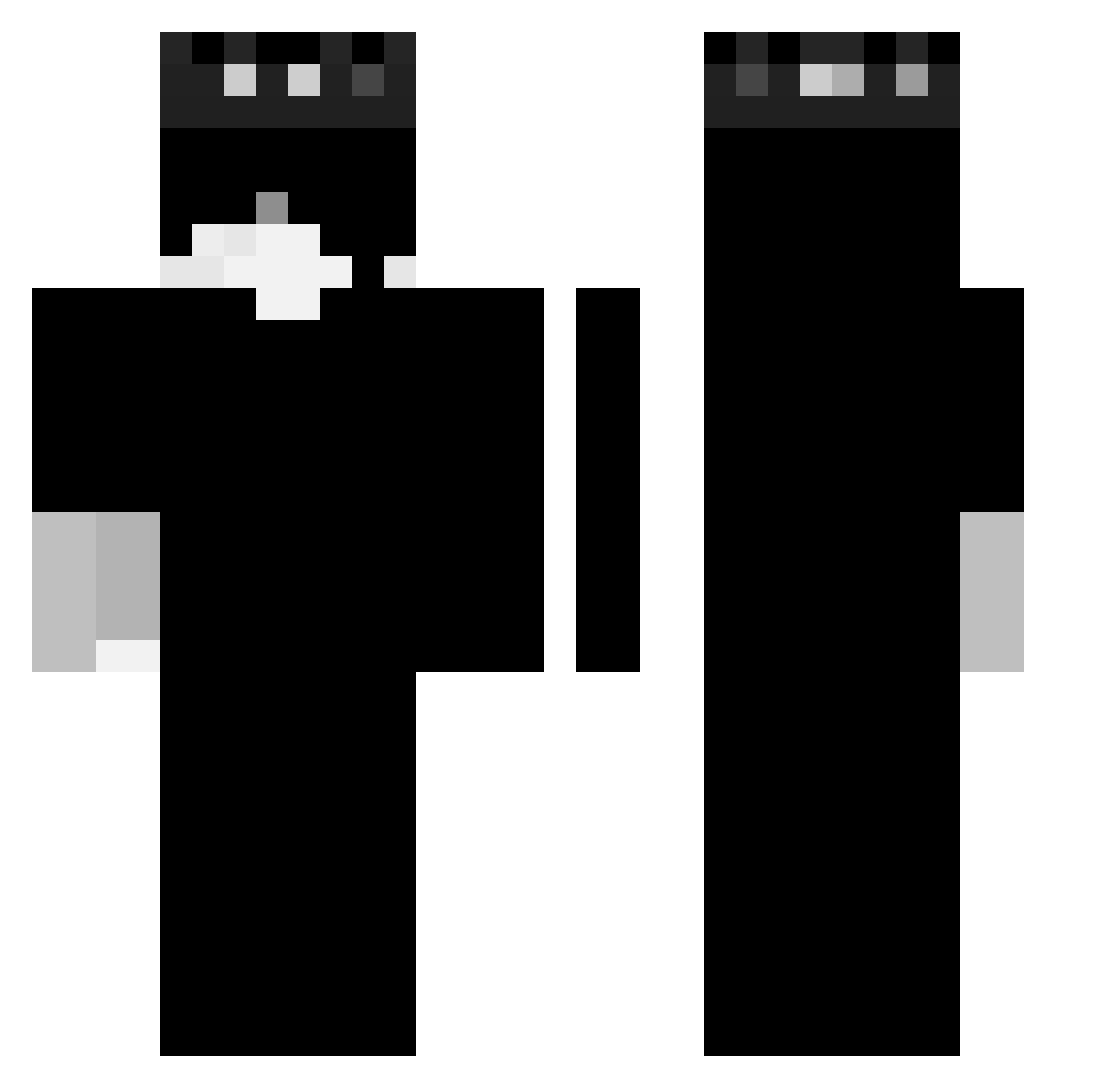 Tyrvall Minecraft skin, front and back view