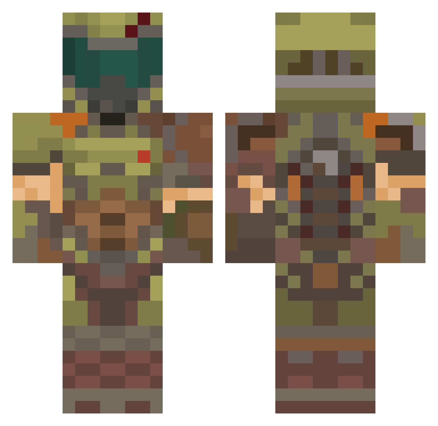 _Katro Minecraft skin, front and back view