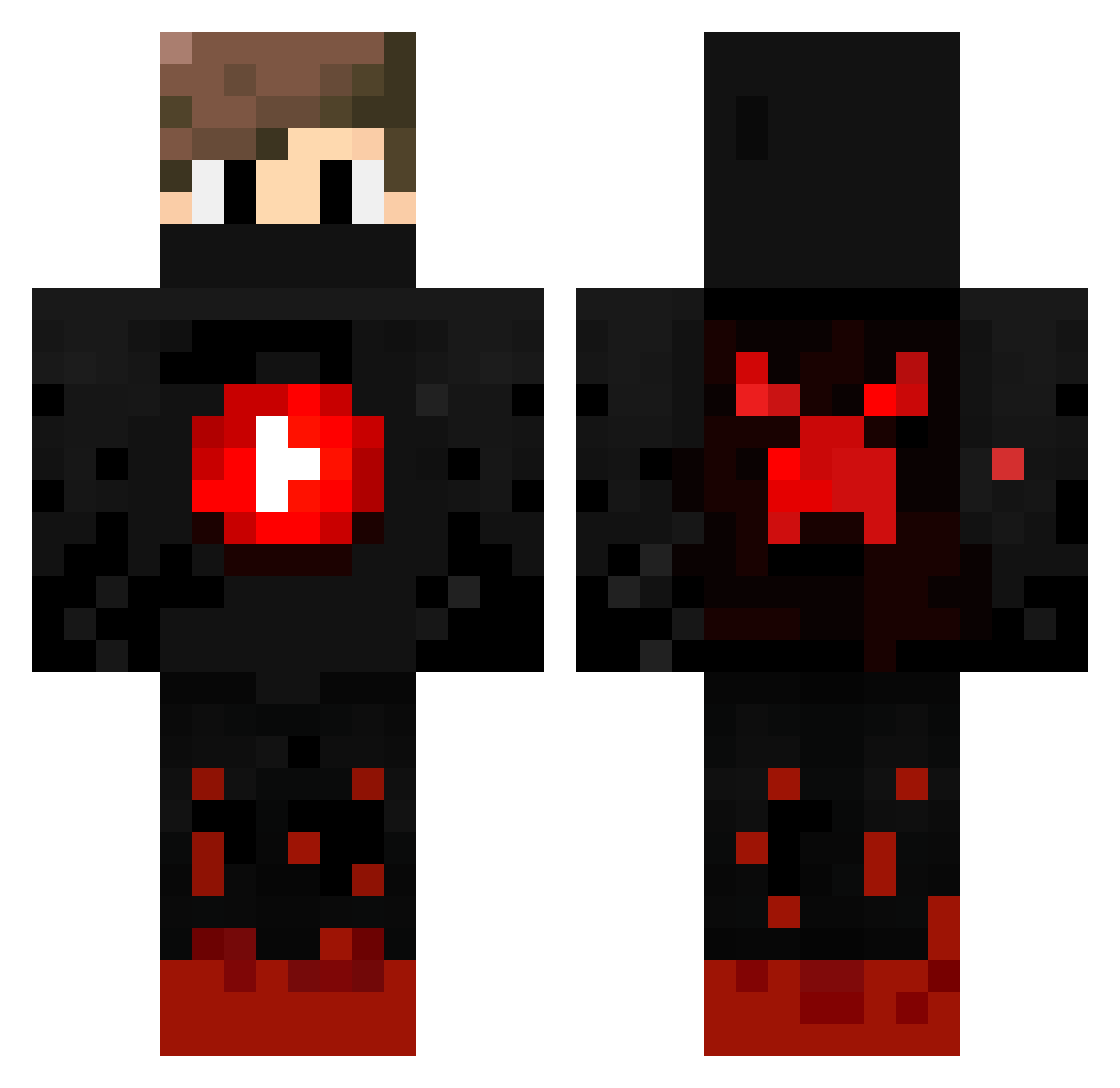 Zombey_R Minecraft skin, front and back view