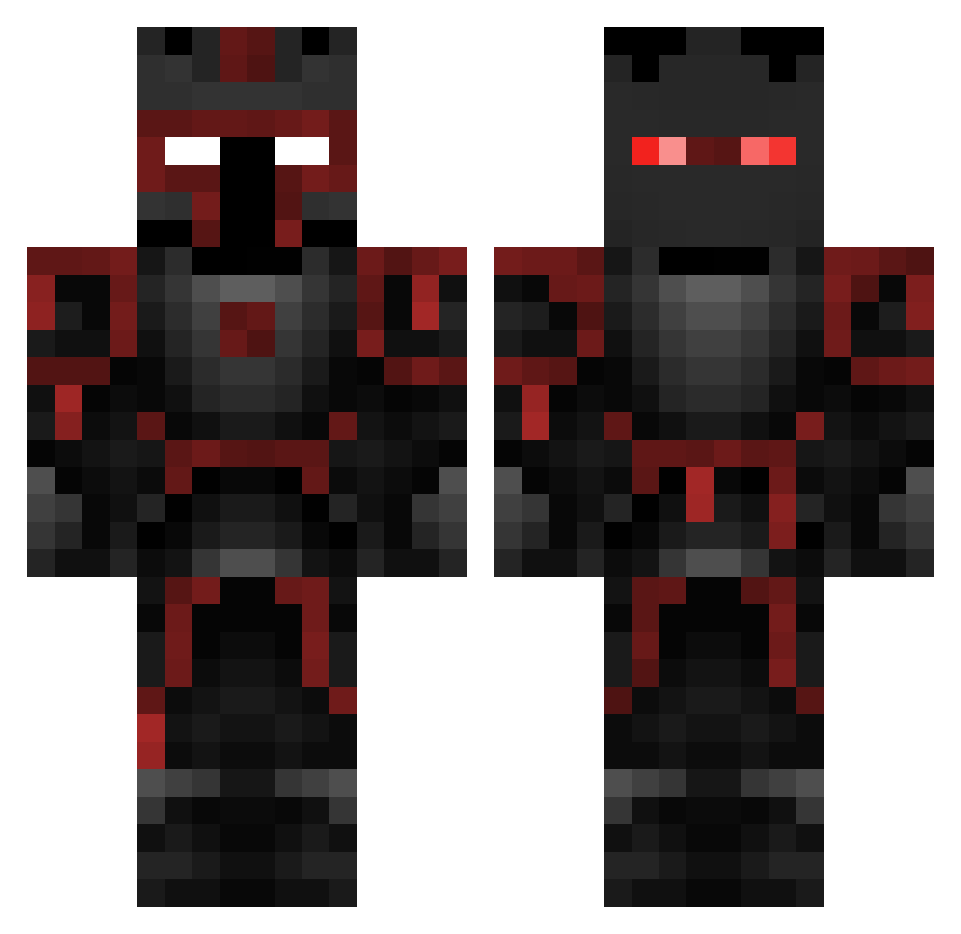 SirM0M0 Minecraft skin, front and back view