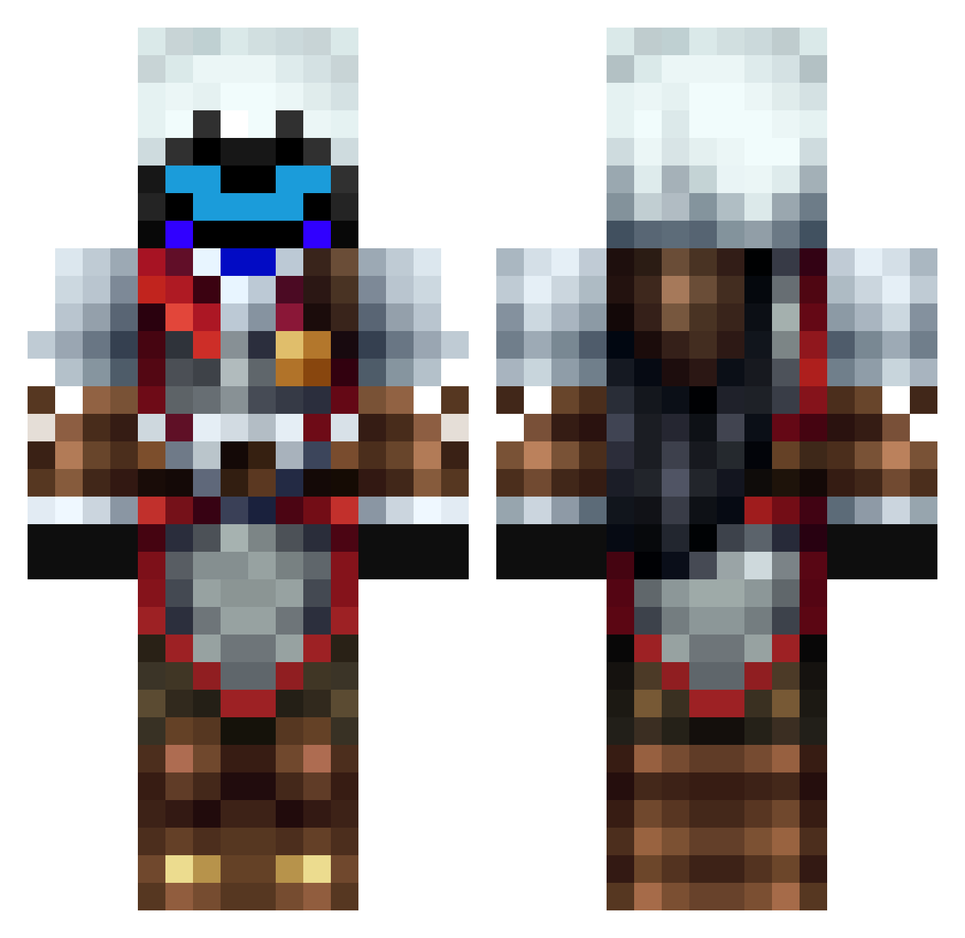 Perfect Minecraft skin, front and back view