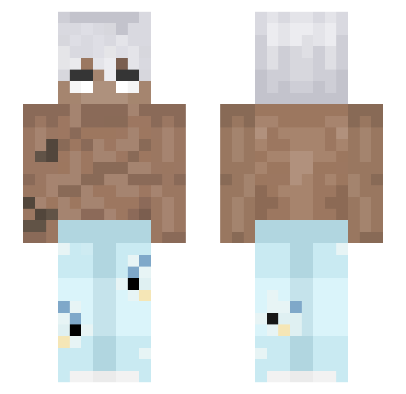 minecraft_mainer Minecraft skin, front and back view