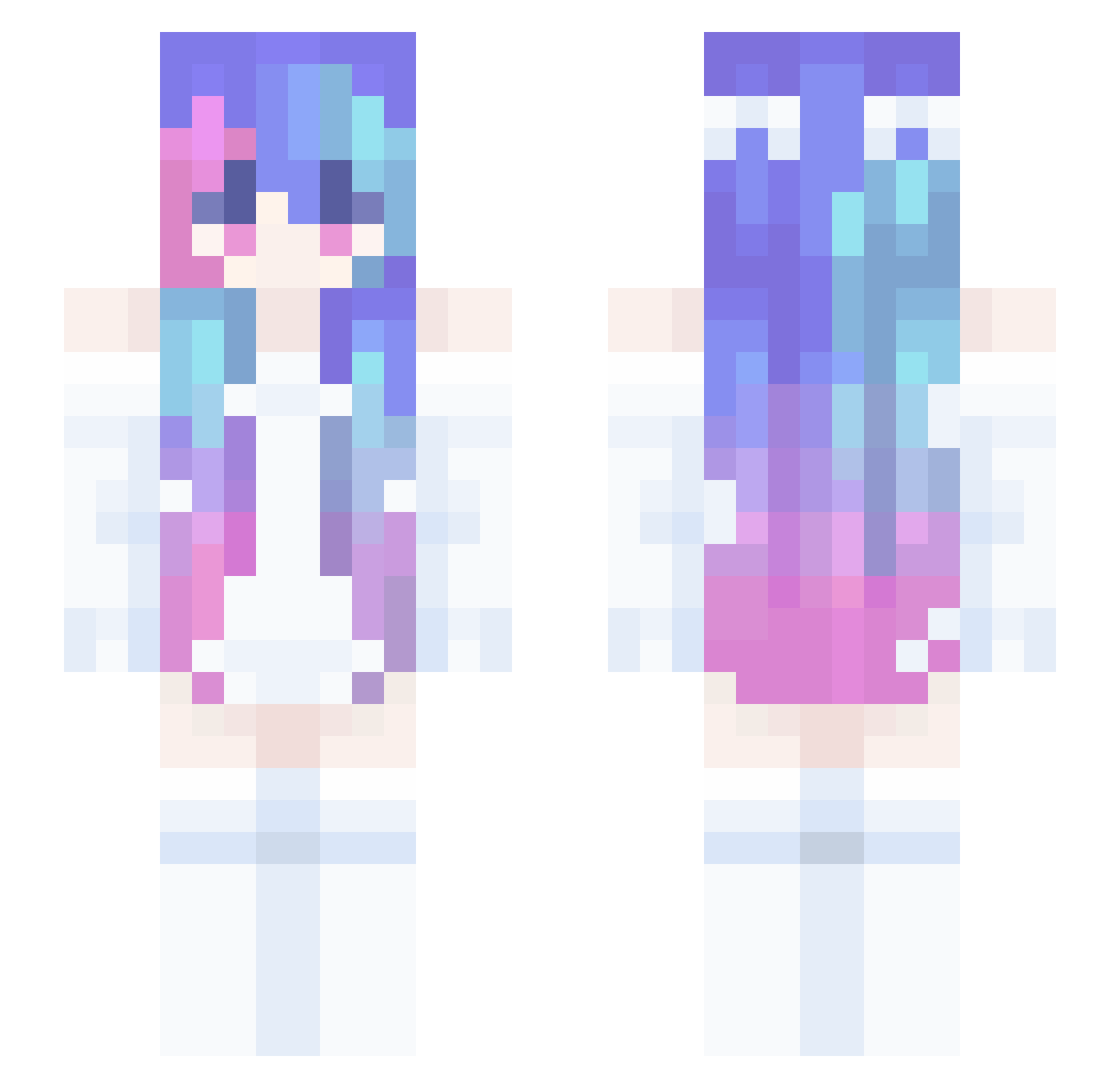 Shailyne_ Minecraft skin, front and back view