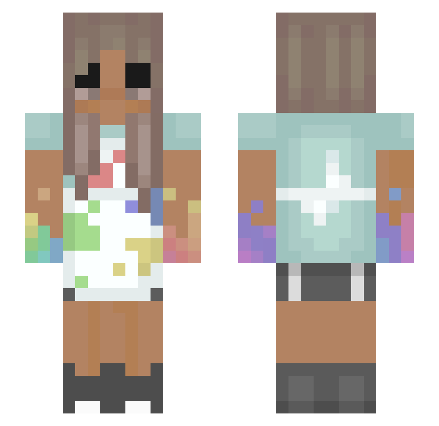 futureds Minecraft skin, front and back view
