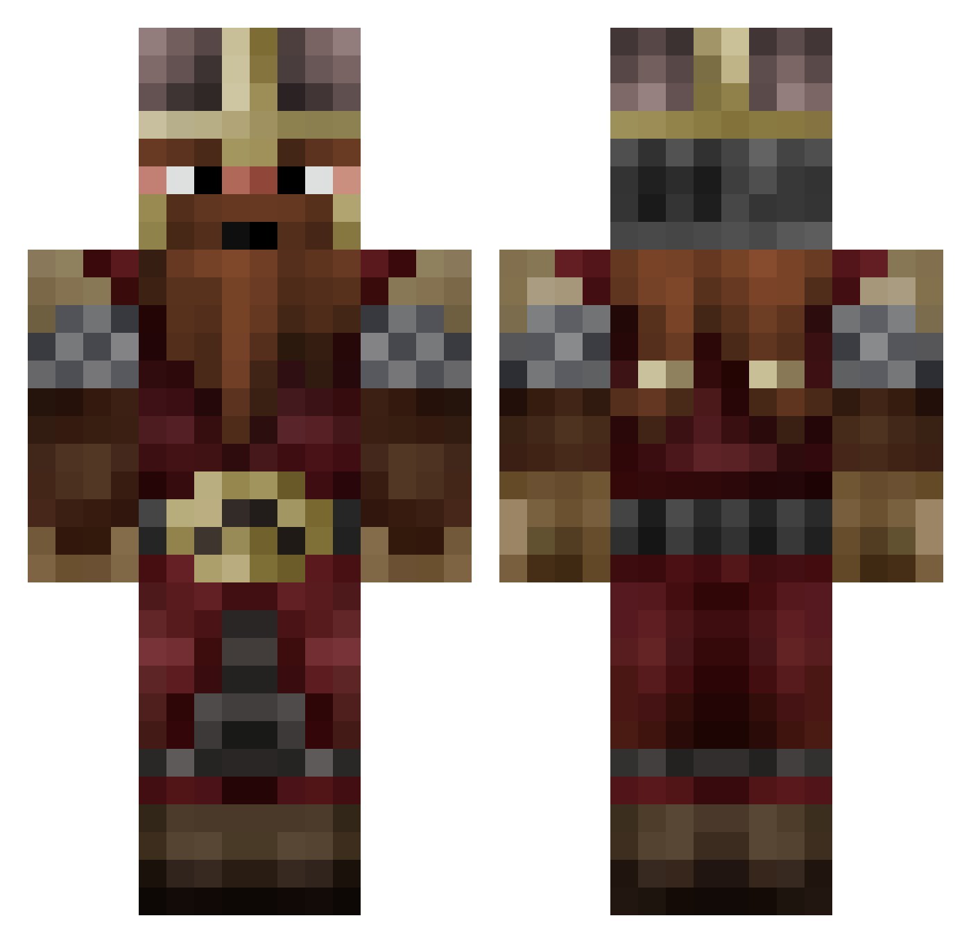 LoloneroYT Minecraft skin, front and back view