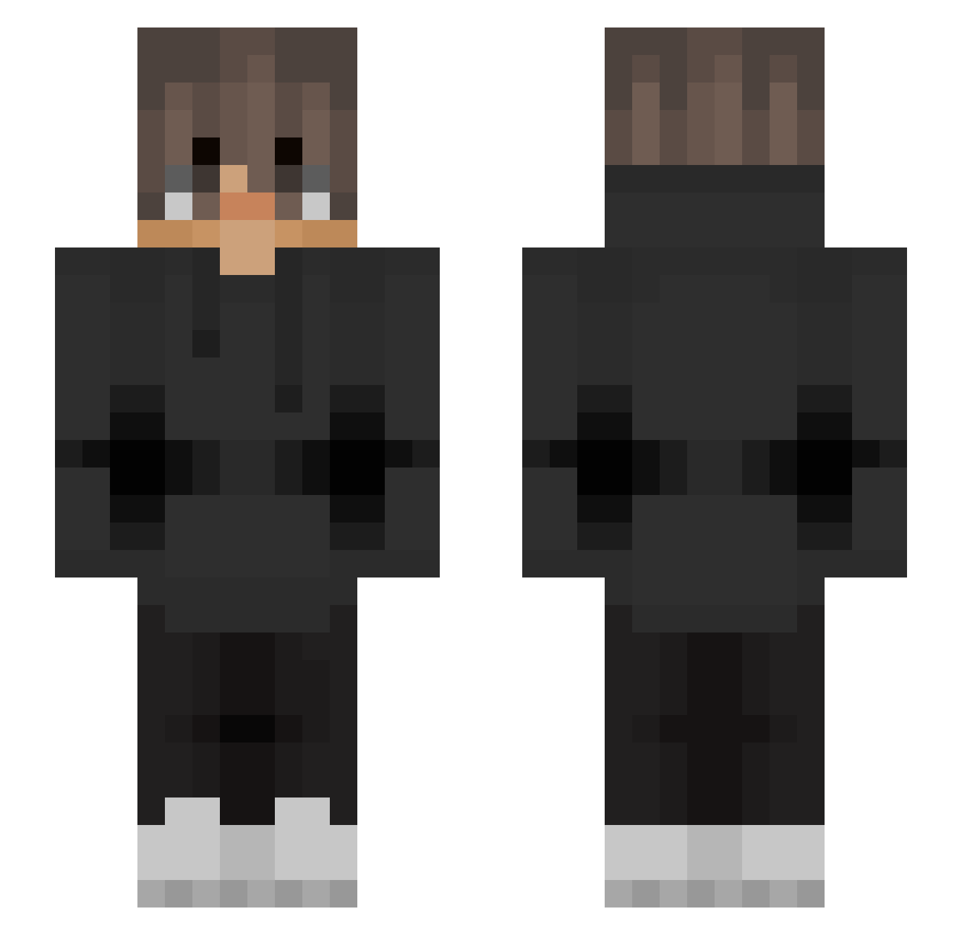 Zursu Minecraft skin, front and back view