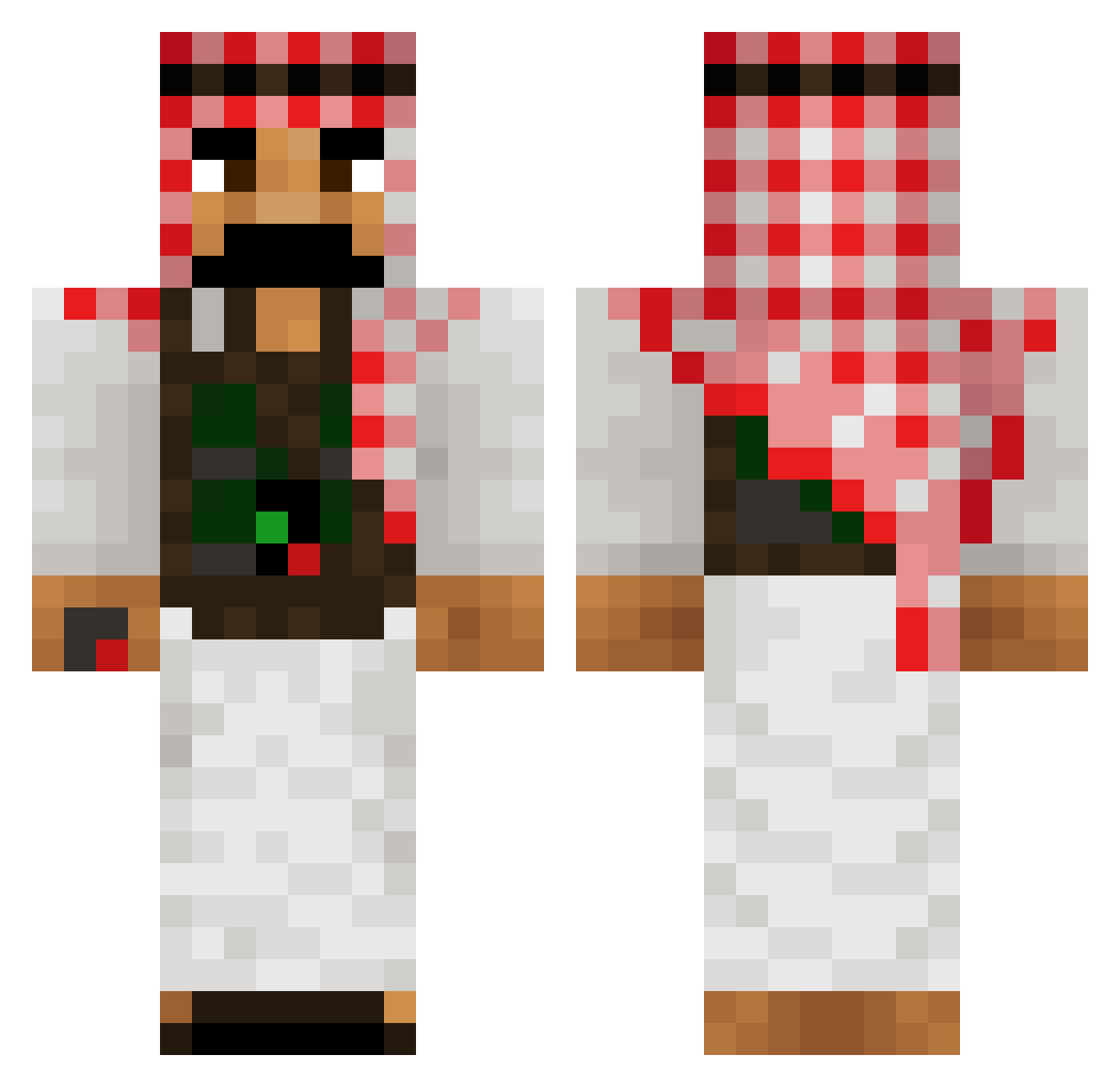 Orvyn Minecraft skin, front and back view