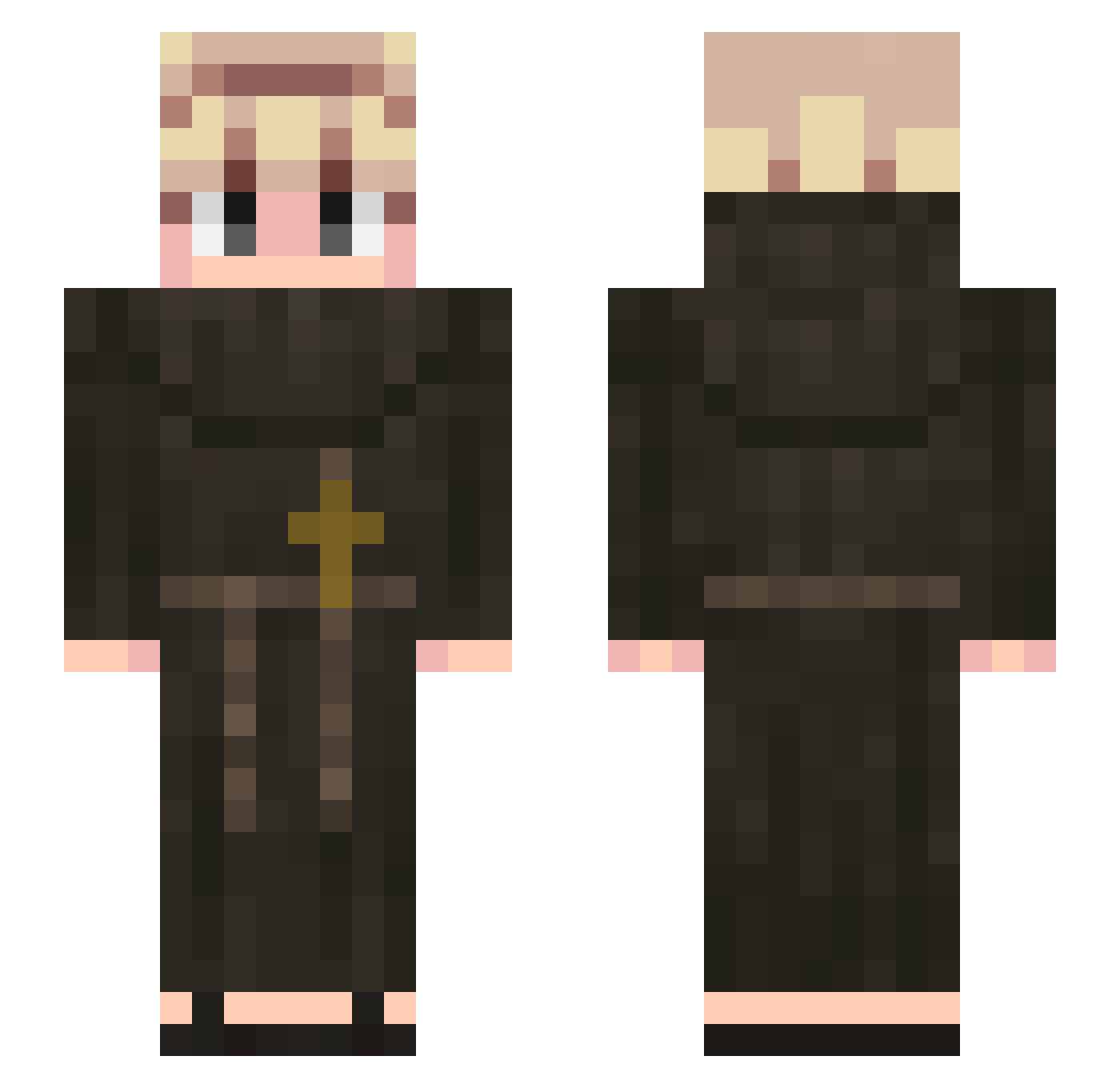linm Minecraft skin, front and back view