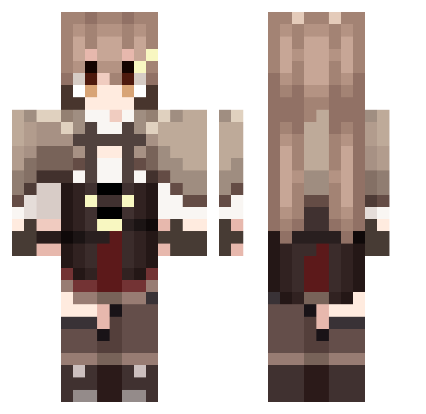 tyler_power Minecraft skin, front and back view