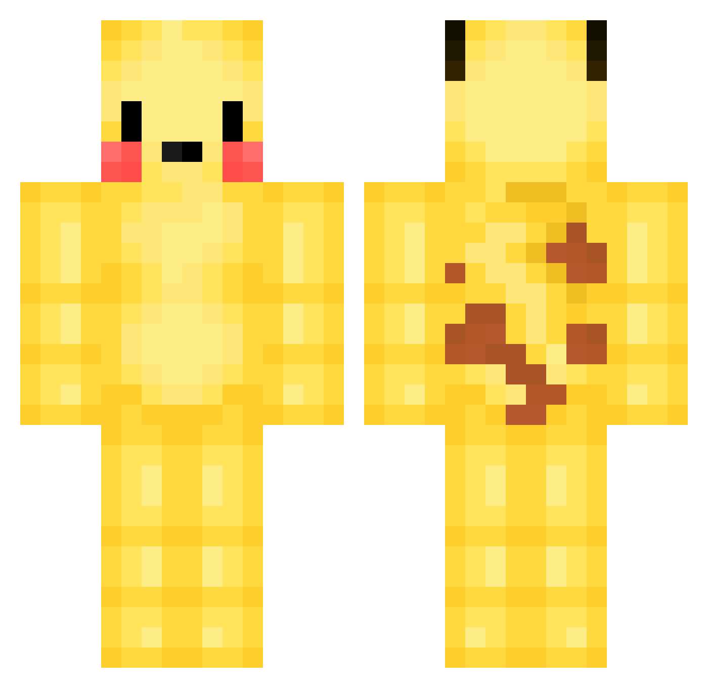 windbreak Minecraft skin, front and back view