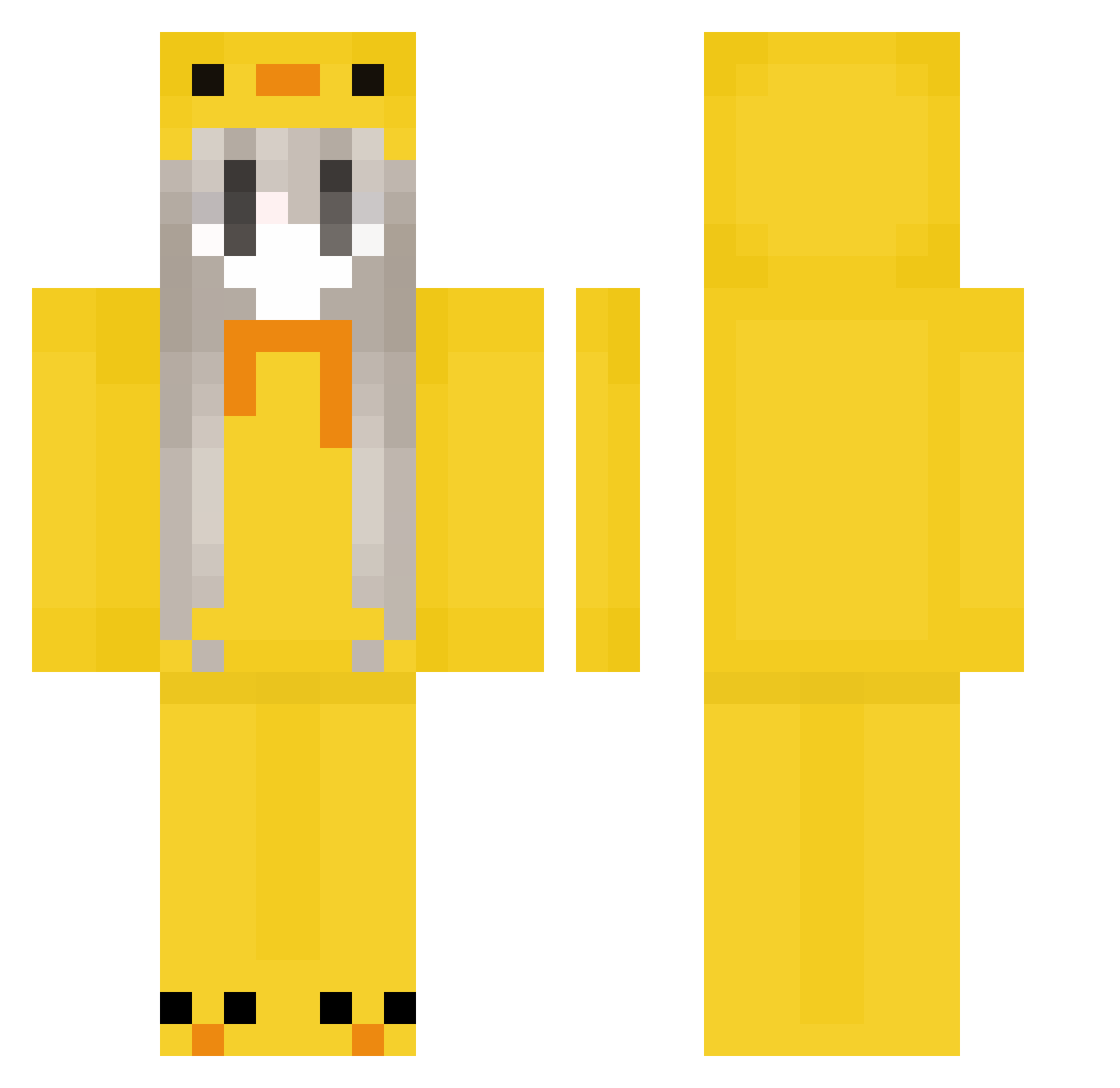 Kochiis Minecraft skin, front and back view