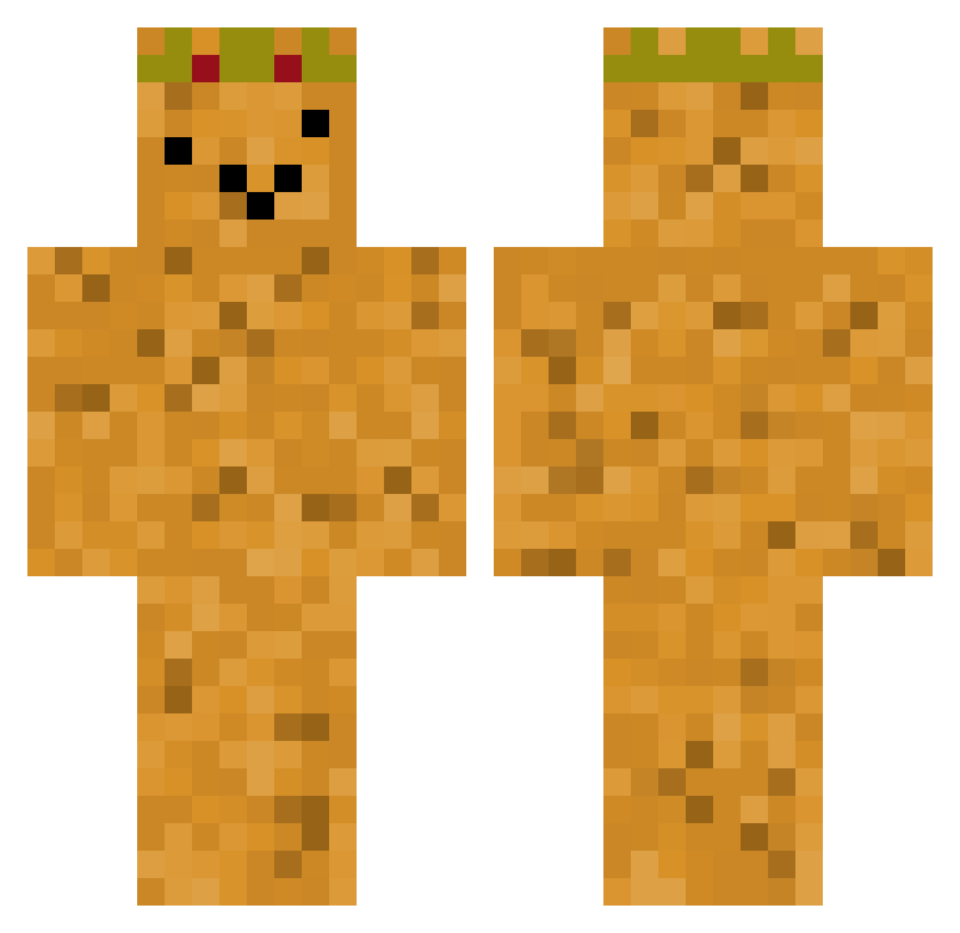 K1ng_Nugget Minecraft skin, front and back view