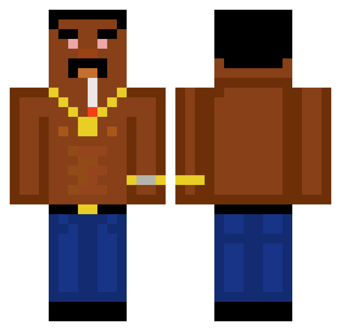 Terrorism911 Minecraft skin, front and back view